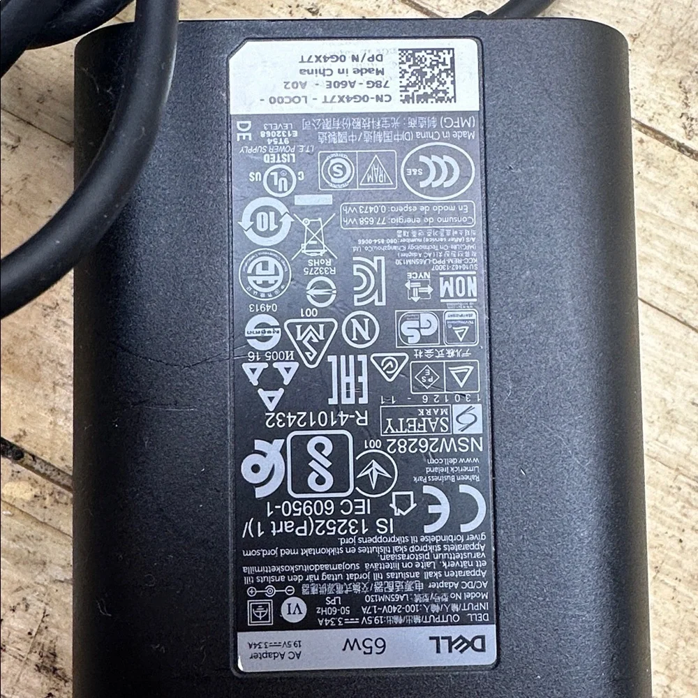 Dell Black Laptop Charger